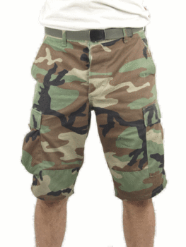 US Army Issue Shorts Woodland DPM Camo, Used Graded Stock - main image