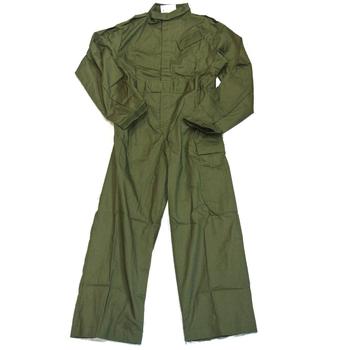 Coverall Olive Green Used British Army Boilersuit Coverall With Pocket And Velcro Front - main image