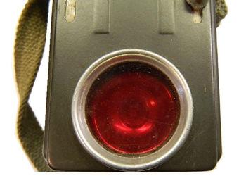 Vintage Signal Lamp Hand Held Danish Civil Defence Lamp With Colour Filters - Type 1 (Strap) - main image
