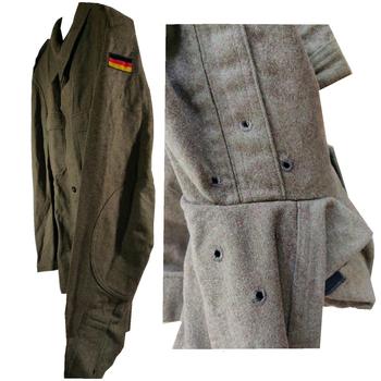 Vintage German Army Wool Drab Field Jacket / Tunic - Cold War Era - main image
