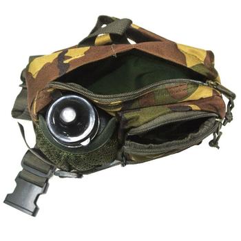 Camo Bum Bag Woodland Camo Waist Bag With Drinks Water Bottle - main image