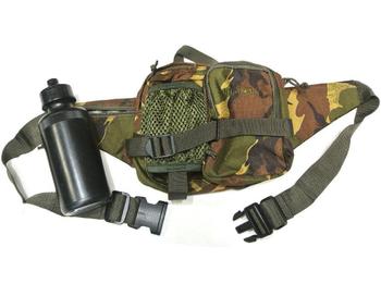 Camo Bum Bag Woodland Camo Waist Bag With Drinks Water Bottle - main image