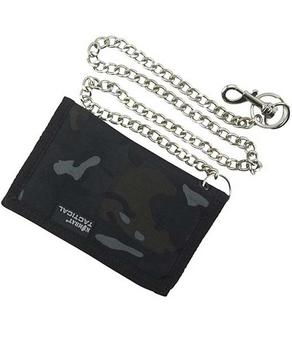 Wallet On Chain BTP And Black Multicam Style Wallet Multi Cam Velcro Wallet With Chain - main image
