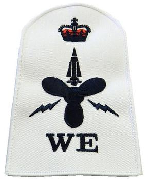 Naval Badge WE Weapons Engineering Royal Navy Badges - White Working Dress - main image