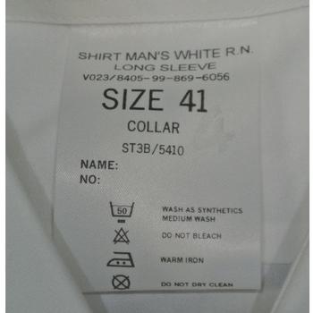 New White Royal Navy Naval Long Sleeved  Shirt With Epaulettes - main image