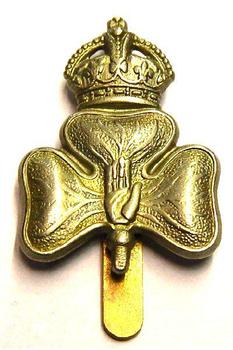14th Royal Irish Rifles Cap badge (Shamrock) - main image