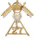 Next product: 27th Lancers Cap Badge Kings Crown Restrike Cap Badge