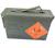 Used 30 Cal Ammo Box 7.62 mm Olive Steel Storage Tin