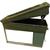 Used 30 Cal Ammo Box 7.62 mm Olive Steel Storage Tin