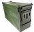 40mm Ammo Box Genuine U.S Military Tough Green Metal Ammo Box ( 15cm x 44cm x 25cm)