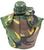 Military issue plastic Green Plastic flask with cover