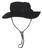Black Boonie Hat Jungle Style Bush Hats 100% Cotton With Chin Strap - thumbnail image 2