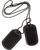 Black Rubber Dog Tag Silencers, Fits around Tags