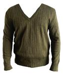 Next product: Pullover, V Neck Olive Green Military Issue Jumper WWII Style, As New