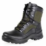 Haix Black / Green Jungle Boots Duth / German Airpower Military Issue Black Leather Green Fabric Jungle Boot
