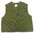 Military issue 1970`s quilted olive green button up jacket liner 