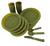 Olive Green Picnic / Plate and Mug Set Highlander 4 person 24 Piece set