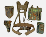 Flecktarn Camo Webbing Pouch set BW Field suspender system 6 Pieces