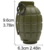 MF-36 Hand Grenade Olive Green Plastic Gel Fragmentation Dummy Grenade - thumbnail image 2