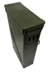 Metal Ammo Box PA156 Tall 81mm olive ammo box in 22 Inches In Height