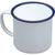 Mug, Enamel Mug 8cm Small Size Half Pint Enamel Mug, White and Green