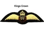 Next product: RAF Pilots Wings WWII Wartime Style RAF Pilot Wings / Brevet Kings Crown Queens Crown