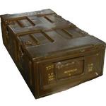 Ammo Box Large Brown 105mm British Army Issue Metal Ammo Box 13 x 25 x 8 inches