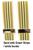 Braces Vintage Classic Leather Ended Button Fastening Striped Braces - thumbnail image 3