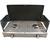 Double Burner Camping stove with legs and wind shield, New Italian Made - thumbnail image 3