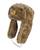 Faux Fur Tan Light Brown Cossack Warm Winter Russian Soviet Cossack Style Hat With USSR Badge - thumbnail image 1