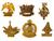 War Raised RN Division Badges Anson Drake Hawke Hood Howe And Nelson - thumbnail image 1