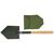 Folding Shovel Military Style Wooden Handled Deluxe Spade With Canvas Case - 27030 - thumbnail image 1