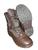 Brown YDS fabric and leather boot - thumbnail image 1