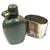 Military issue plastic flask with / without metal mug