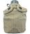 Vintage Water Bottle Cup And Cover Set Military Issue Khaki Cover Bottle And Alloy Cup - thumbnail image 1