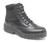 Black leather low ankle boot - thumbnail image 1
