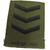 Olive Green Military stripes - unfinished edge