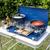 Camping stove Fold Flat Camping Gaz Chef Cooker And Grill 4500 Watt Double Burner With Grill - thumbnail image 2
