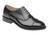 Black Leather Oxford Capped Military Style Shoe With Leather Sole (M802A)