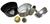 Swedish Army Trangia Style Cookset With Burner, Aluminium Set Graded