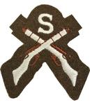 Khaki Cloth Sniper And Marksman Trained Sew On Badge