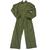 Coverall Olive Green Used British Army Boilersuit coverall with pocket and Velcro Front